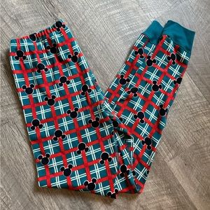 Hanna Andersson Mickey Christmas Pajama Pants Adult Medium